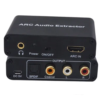 192KHz HDMI ARC Audio Extractor Adapter 3.5mm Stereo Fiber Digital to Analog SPDIF RCA Converter for Amplifier Soundbar HDTV
192KHz HDMI ARC Audio Extractor Adapter 3.5mm Stereo Fiber Digital to Analog SPDIF RCA Converter for Amplifier Soundbar HDTV