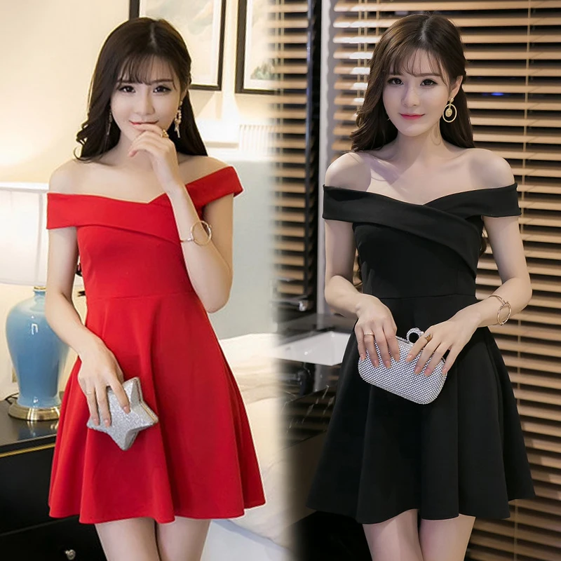 2018 new dress England style dress sleeveless above knee mini slash neck cross pure color a-line empire red and black dresses
2018 new dress England style dress sleeveless above knee mini slash neck cross pure color a-line empire red and black dresses