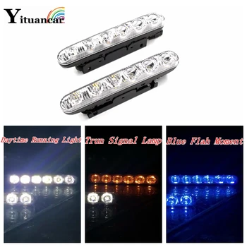 Yituancar 2Pcs/Set LED DRL White Day Light Cool Style Change Blue Flah Moment Amber Steering Turn Signal Car Styling Source Lamp
Yituancar 2Pcs/Set LED DRL White Day Light Cool Style Change Blue Flah Moment Amber Steering Turn Signal Car Styling Source Lamp