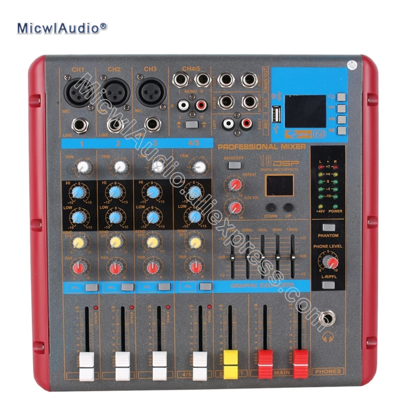 5 7 9 Channel Console Digital Mixer Mixing for DJ Recording Studio Stage with 48V Monitor USB DSP Bluetooth Microphone
5 7 9 Channel Console Digital Mixer Mixing for DJ Recording Studio Stage with 48V Monitor USB DSP Bluetooth Microphone
