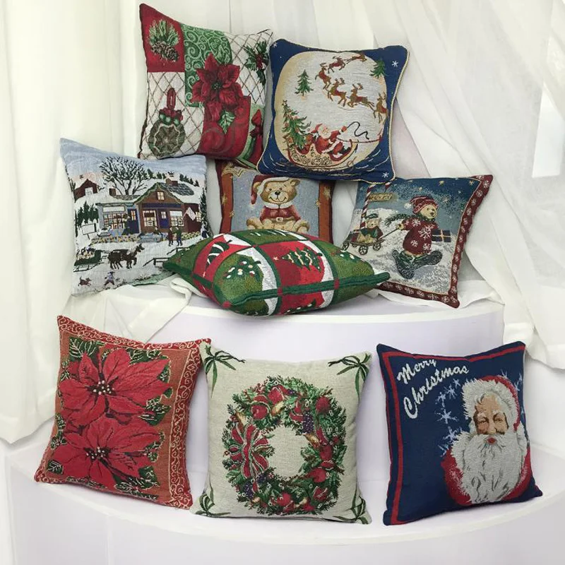 European Christmas Jacquard Waist Removable And Washable Pillow Sofa Cushion Car Pillow Cushion With PP Cotton 40*40CM
European Christmas Jacquard Waist Removable And Washable Pillow Sofa Cushion Car Pillow Cushion With PP Cotton 40*40CM