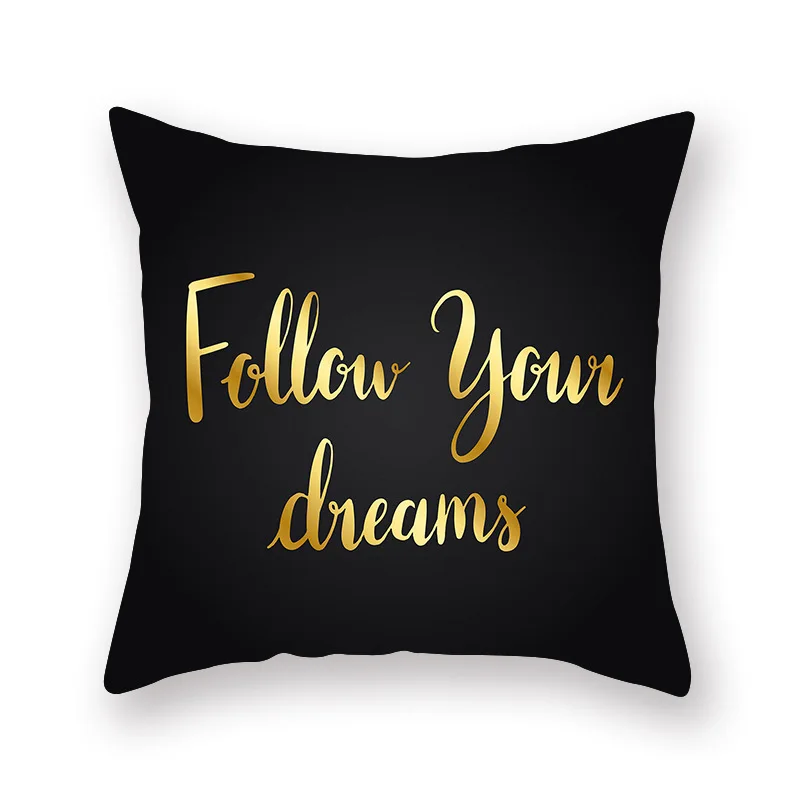 Golden English Letters Printed Sofa Waist Pillowcase 45x45cm Soft Polyester Cushion Cover Chair Pillow Case Home Car Decoration
Golden English Letters Printed Sofa Waist Pillowcase 45x45cm Soft Polyester Cushion Cover Chair Pillow Case Home Car Decoration