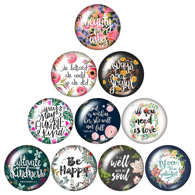 New FlowersPattern wordsmotto 10pcs mixed 12mm/16mm/18mm/25mm Round photo glass cabochon demo flat back Making findings ZB0998
New FlowersPattern wordsmotto 10pcs mixed 12mm/16mm/18mm/25mm Round photo glass cabochon demo flat back Making findings ZB0998