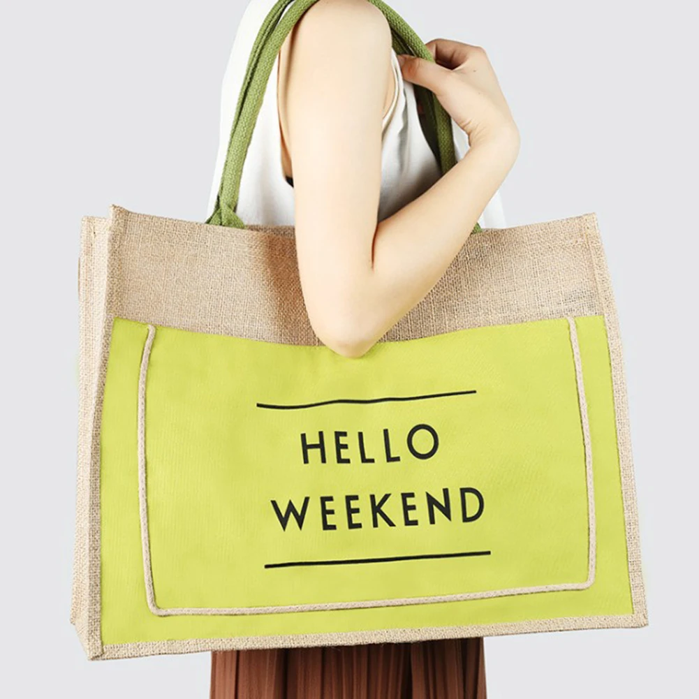 Женская льняная роскошная сумка-тоут большой вместимости женские повседневные