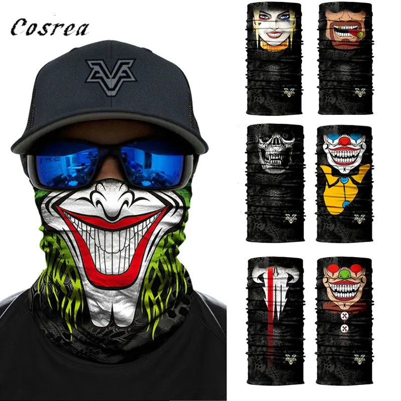 Skull Skeleton Ghost Joker Clown 3D Magic Seamless Tube Neck Scarf Face Mask Bicycle Motorcycle Sport Bandana Headband Headscarf
Skull Skeleton Ghost Joker Clown 3D Magic Seamless Tube Neck Scarf Face Mask Bicycle Motorcycle Sport Bandana Headband Headscarf
