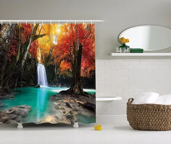 High Quality Arts Shower Curtains Deep Forest Waterfall Runoff Autumn Decor Bathroom Decorative Modern Waterproof Shower Curtai
High Quality Arts Shower Curtains Deep Forest Waterfall Runoff Autumn Decor Bathroom Decorative Modern Waterproof Shower Curtai
