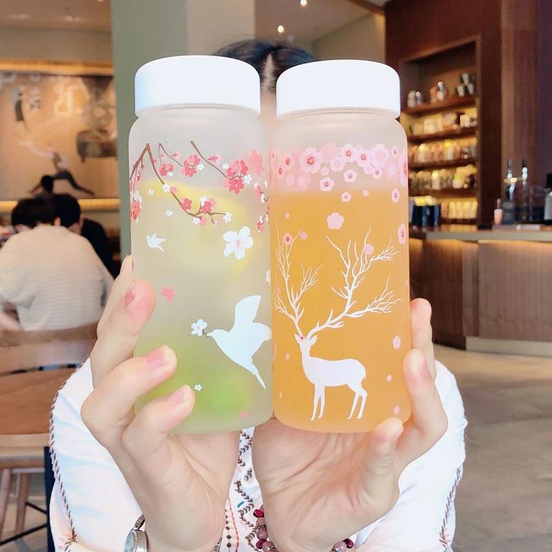 Portable Frosted Glass Water Bottle Drink Bottle Water Container Contracted Water Bottle-Cup Brush and Cup Cover included
Portable Frosted Glass Water Bottle Drink Bottle Water Container Contracted Water Bottle-Cup Brush and Cup Cover included