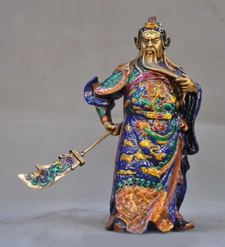 christmas Old Chinese bronze gilt Dragon Broadsword Guangong Guan Gong Warrior God Statue new Year
christmas Old Chinese bronze gilt Dragon Broadsword Guangong Guan Gong Warrior God Statue new Year