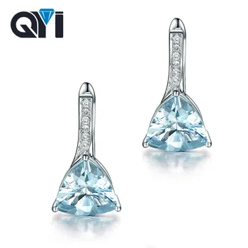 QYI 1.6 ct triangle Cut Sky Blue Topaz Dangle Earrings 925 Sterling Silver Gemstone Earrings for Women Engagement Anniversary
QYI 1.6 ct triangle Cut Sky Blue Topaz Dangle Earrings 925 Sterling Silver Gemstone Earrings for Women Engagement Anniversary
