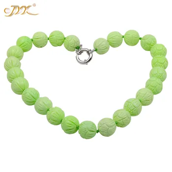 JYX 2019 Special Gemstone Turquoise Necklace 16mm Green Round Beads Hand Carved Turquoise Necklace 19" women men wear
JYX 2019 Special Gemstone Turquoise Necklace 16mm Green Round Beads Hand Carved Turquoise Necklace 19" women men wear