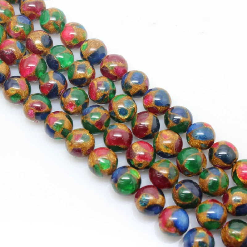 Natural Gold Colorful Cloisonne Stone Round Bead 6/8/10mm Loose Beads For DIY Bracelet Necklace Jewelry 15“ Free Shipping TR329
Natural Gold Colorful Cloisonne Stone Round Bead 6/8/10mm Loose Beads For DIY Bracelet Necklace Jewelry 15“ Free Shipping TR329