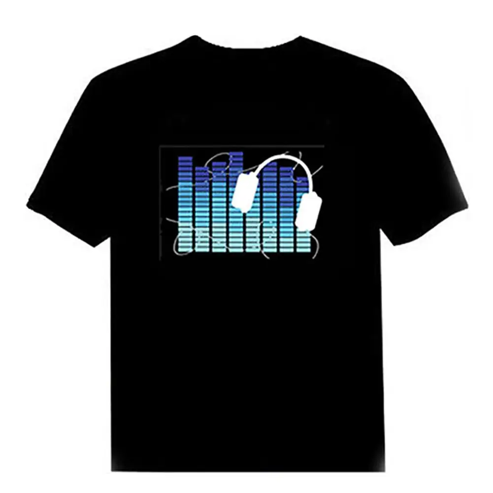 Sound Activated LED Flashing Light Tee O-Neck Unisex Party Disco Summer T-Shirt Top
Sound Activated LED Flashing Light Tee O-Neck Unisex Party Disco Summer T-Shirt Top