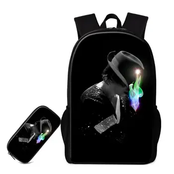 Fashion Waterproof Backpacks Sets MJackson Printing Zippered School Bags Set With Pencilbox For Kindergarten Babies Child Gifts
Fashion Waterproof Backpacks Sets MJackson Printing Zippered School Bags Set With Pencilbox For Kindergarten Babies Child Gifts