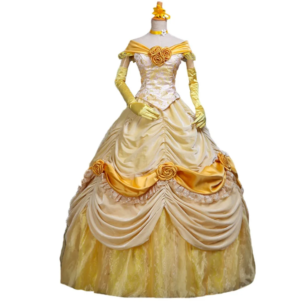 2018 New Moive Beauty And The Beast Belle Princess Yellow Top Quality Cosplay Costume Dress For Adults Women Girls Custom Made
2018 New Moive Beauty And The Beast Belle Princess Yellow Top Quality Cosplay Costume Dress For Adults Women Girls Custom Made