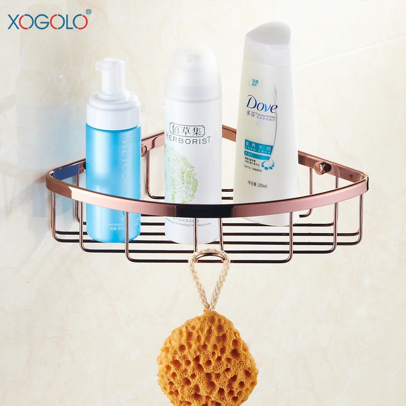 Xogolo Bathroom Corner Baseket, Solid Copper Rose Gold, Triangle Basket Single Tier Bathroom, Shower Candy 8023
Xogolo Bathroom Corner Baseket, Solid Copper Rose Gold, Triangle Basket Single Tier Bathroom, Shower Candy 8023