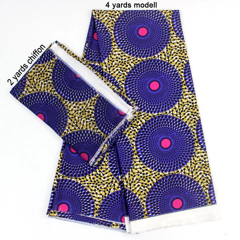 2 Pcs Set 4 Yards African Ankara Prints Modell Material & 2 Yards Chiffon Ankara Chiffon Fabric YBXM-16
2 Pcs Set 4 Yards African Ankara Prints Modell Material & 2 Yards Chiffon Ankara Chiffon Fabric YBXM-16