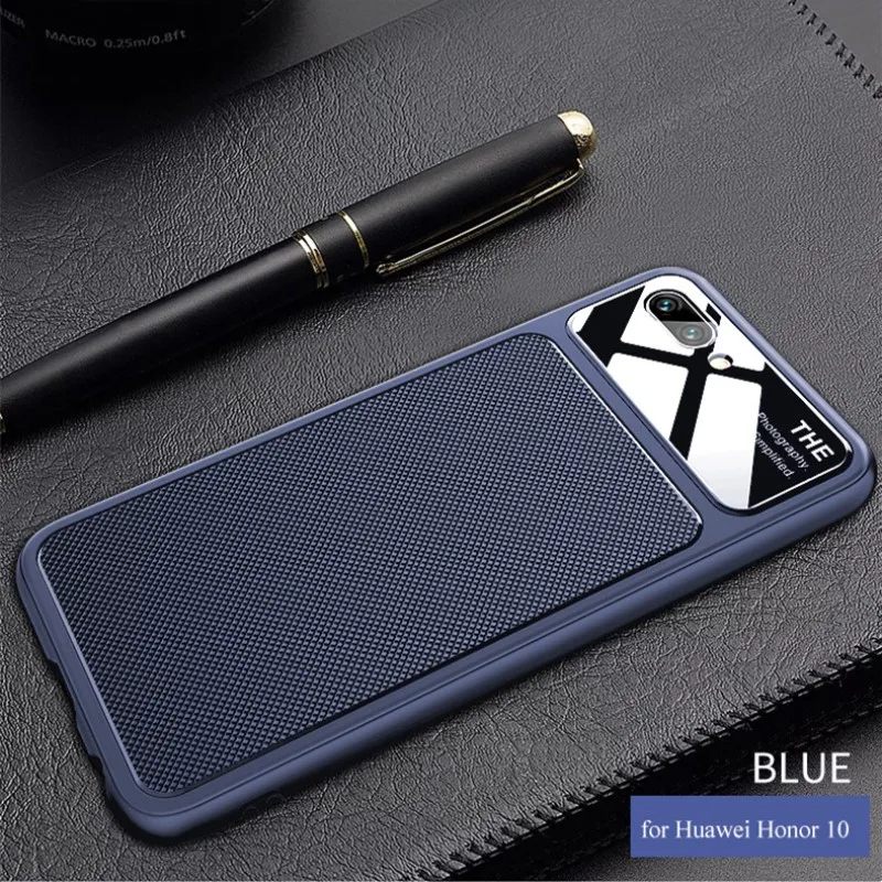 Tempered Glass Lens Cover Shockproof Soft TPU Case for Huawei honor 10 Case Carbon Fiber Brushed Back Cover Cellphone Shell Blue
Tempered Glass Lens Cover Shockproof Soft TPU Case for Huawei honor 10 Case Carbon Fiber Brushed Back Cover Cellphone Shell Blue