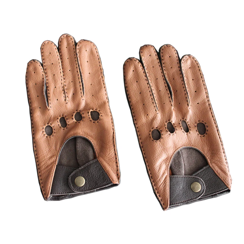 Fashion Men Genuine Leather Gloves Belt Button Breathable Sheepskin Male Mittens For Autumn Warm Outdoor Non-slip Driving Glove
Fashion Men Genuine Leather Gloves Belt Button Breathable Sheepskin Male Mittens For Autumn Warm Outdoor Non-slip Driving Glove