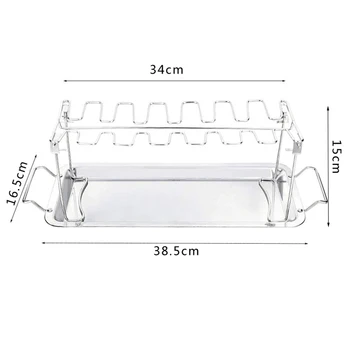 Stainless Steel Chicken Wing Leg Rack Grill Holder with Drip Pan for Cooking BBQ TB Sale
Stainless Steel Chicken Wing Leg Rack Grill Holder with Drip Pan for Cooking BBQ TB Sale