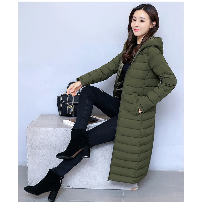 2019 winter new large size long-sleeved women's winter long slim hooded hand cotton hooded cotton coat A266 
2019 winter new large size long-sleeved women's winter long slim hooded hand cotton hooded cotton coat A266