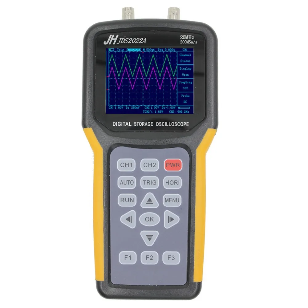 Jinhan JDS2022A Double-channel handheld Digital oscilloscope 20MHz Bandwidth 200MSa/s Sample Rate,automotive oscilloscope
Jinhan JDS2022A Double-channel handheld Digital oscilloscope 20MHz Bandwidth 200MSa/s Sample Rate,automotive oscilloscope
