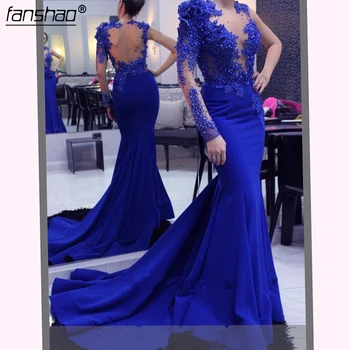 Royal Blue Muslim Evening Dress Sexy Mermaid Long Sleeves Satin Pearls Islamic Dubai Saudi Arabic Long Evening Gown Prom Dress
Royal Blue Muslim Evening Dress Sexy Mermaid Long Sleeves Satin Pearls Islamic Dubai Saudi Arabic Long Evening Gown Prom Dress