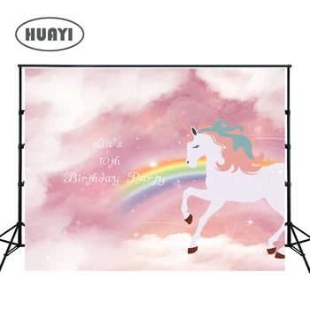 photo backdrops Birthday banner pink sky golden unicorn rainbow party background newborn props photo studio photobooth W-335
photo backdrops Birthday banner pink sky golden unicorn rainbow party background newborn props photo studio photobooth W-335
