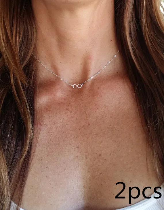2pcs Tiny Necklace handmade Sterling Sign S Infinity Pendant 2016 fashion wedding for women Christmas gift birthday
2pcs Tiny Necklace handmade Sterling Sign S Infinity Pendant 2016 fashion wedding for women Christmas gift birthday
