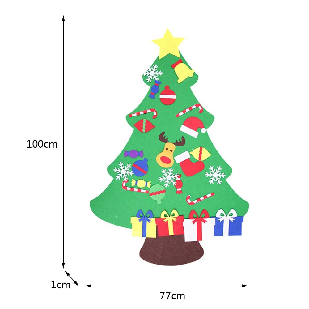 diy felt christmas tree with ornaments children christmas gifts