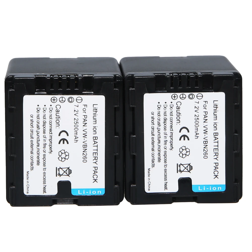 AOPULY VW-VBN260 2Pcs/lot High Capacity 2500mAh VW VBN260 VBN130 VBN390 Li-ion Camera Battery for Panasonic HDC-Tm900 HDC-SD900
AOPULY VW-VBN260 2Pcs/lot High Capacity 2500mAh VW VBN260 VBN130 VBN390 Li-ion Camera Battery for Panasonic HDC-Tm900 HDC-SD900