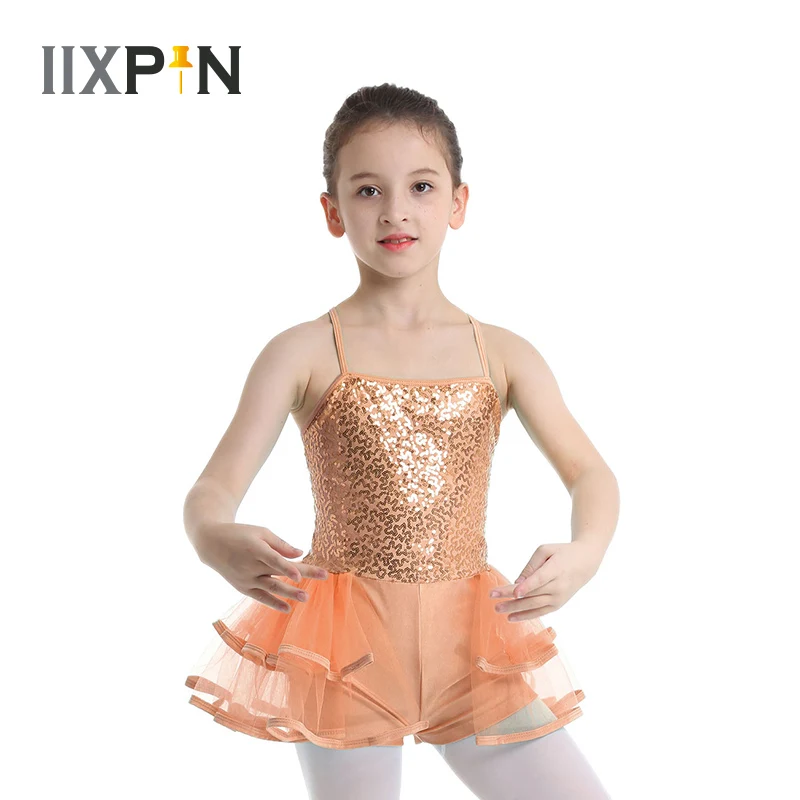 IIXPIN Girls Ballet Leotards Dress Spaghetti Shoulder Straps Shiny Sequins Tiered Mesh Ballet Dance Costume Leotard Jumpsuit Kid 
IIXPIN Girls Ballet Leotards Dress Spaghetti Shoulder Straps Shiny Sequins Tiered Mesh Ballet Dance Costume Leotard Jumpsuit Kid