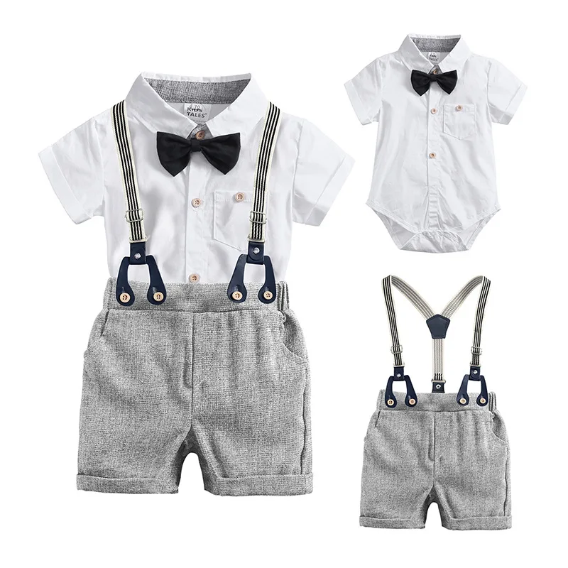 Newborn Clothes 2019 Summer Baby Boys Clothes Set Gentleman Tie T-shirt+Shorts 2pcs Outfit Clothes For Baby Suit Infant Clothing
Newborn Clothes 2019 Summer Baby Boys Clothes Set Gentleman Tie T-shirt+Shorts 2pcs Outfit Clothes For Baby Suit Infant Clothing