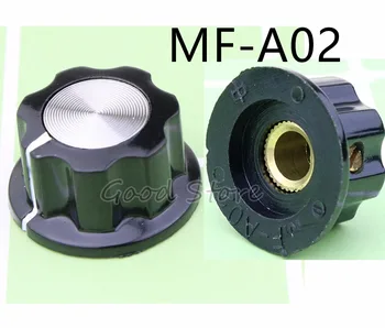 10pcs MF-A02 A02 potentiometer knob WH118 WX050 bakelite knob copper core inner hole 6mm
10pcs MF-A02 A02 potentiometer knob WH118 WX050 bakelite knob copper core inner hole 6mm