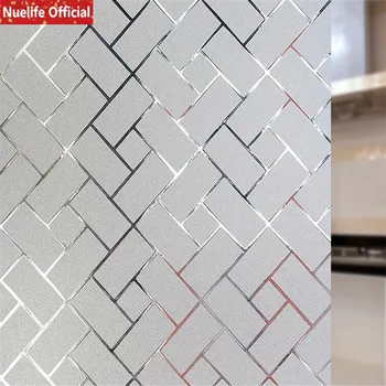 

Nuelife 3D brick pattern electrostatic frosted glass film opaque office living room kid room bedroom bathroom pvc window sticker
