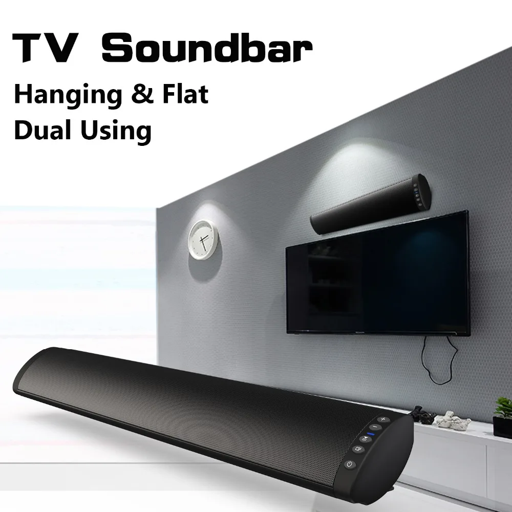 2019 20W Wireless Bluetooth Column Soundbar Speaker TV 2.0A Battery Sound Bar TF USB FM Support 3.5mm Fiber RCA Hanging & Flat
2019 20W Wireless Bluetooth Column Soundbar Speaker TV 2.0A Battery Sound Bar TF USB FM Support 3.5mm Fiber RCA Hanging & Flat
