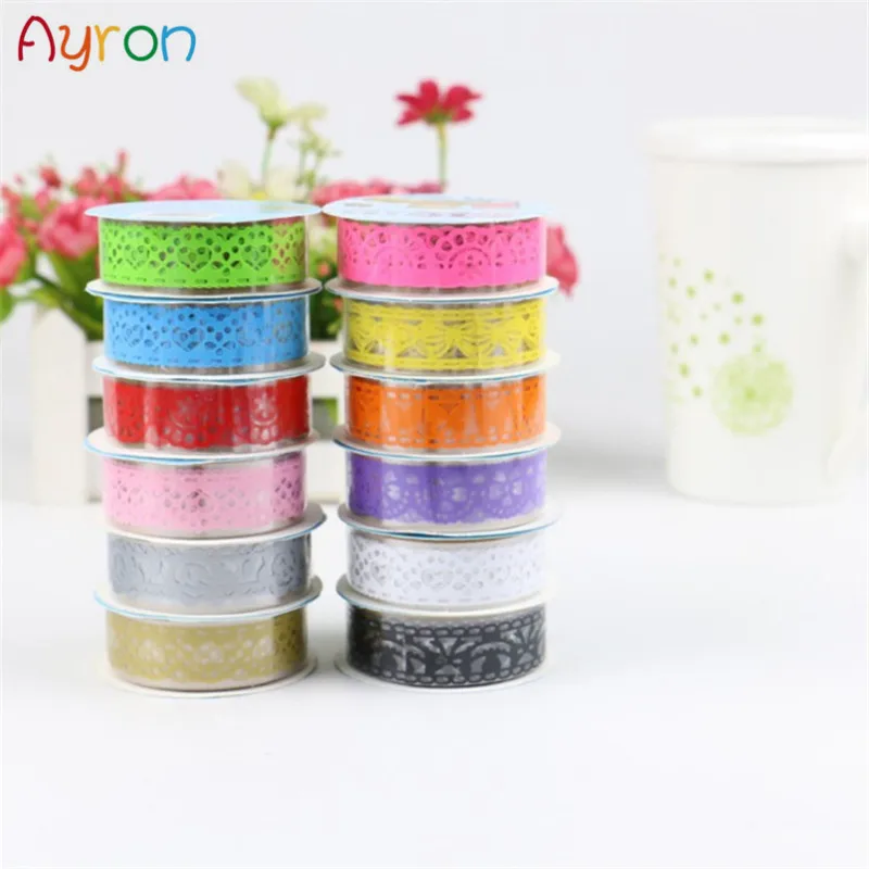 3 PCS Lace Tape Decoration Roll Candy Colors DIY Washi Decorative Sticky Paper Masking Tape Self Adhesive Tape Scrapbook Tape
3 PCS Lace Tape Decoration Roll Candy Colors DIY Washi Decorative Sticky Paper Masking Tape Self Adhesive Tape Scrapbook Tape