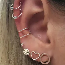 1 세트 여성 새로운 보헤미안 라운드 하트 (China)