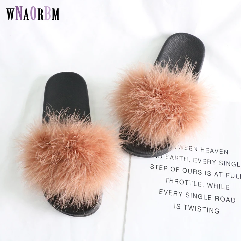 100% ostrich feather slippers fluffy summer slippers casual out fashion Parent-child cute fur slippers ladies slippers
100% ostrich feather slippers fluffy summer slippers casual out fashion Parent-child cute fur slippers ladies slippers
