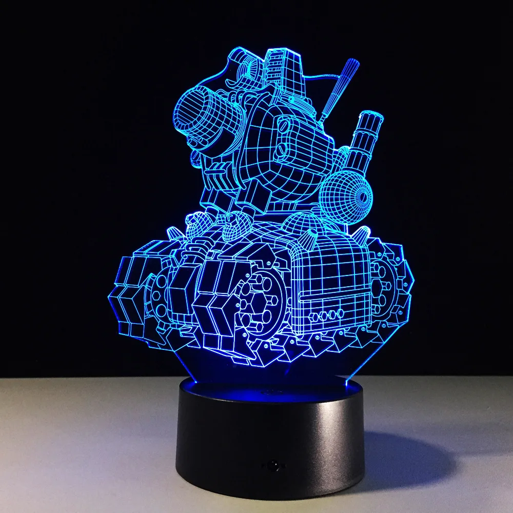 NEW 3D Lamp Machine Tank Lampara LED Night Light Bulb Cartoon Novelty Multicolor Atmosphere Lighting Kids Gifts
NEW 3D Lamp Machine Tank Lampara LED Night Light Bulb Cartoon Novelty Multicolor Atmosphere Lighting Kids Gifts