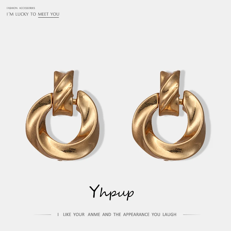 Yhpup Trendy Zinc Alloy Geometric Dangle Earrings Twisted Circle Vintage High Quality Earrings for Women Party Jewelry Gift New
Yhpup Trendy Zinc Alloy Geometric Dangle Earrings Twisted Circle Vintage High Quality Earrings for Women Party Jewelry Gift New