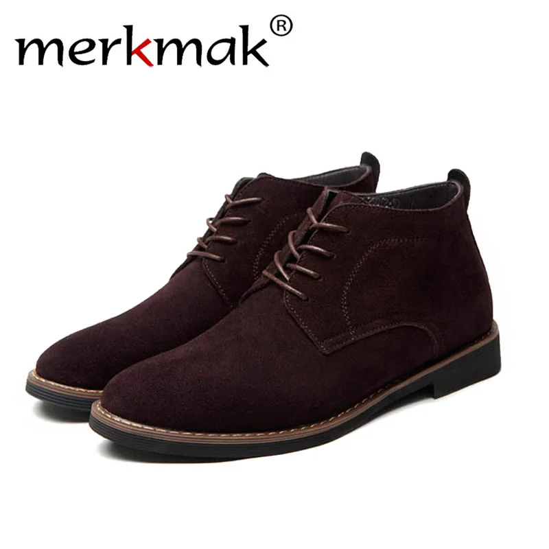Merkmak The Boot Men Suede Hombre Boots Low Heel Genuine Leather Ankle Boots Vintage Sewing Thread Britain Cowboy Boots
Merkmak The Boot Men Suede Hombre Boots Low Heel Genuine Leather Ankle Boots Vintage Sewing Thread Britain Cowboy Boots