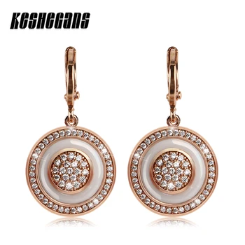 Hot Vintage Fashion Drop Earrings For Women Black White Ceramic With Shining Crystal Rose Gold Color Copper Party Jewelry Gifts
Hot Vintage Fashion Drop Earrings For Women Black White Ceramic With Shining Crystal Rose Gold Color Copper Party Jewelry Gifts