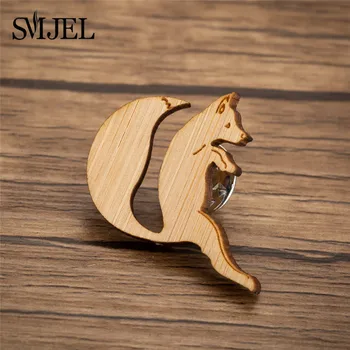 SMJEL Vintage Fox Jewelry Jumping Fox Brooches Women Kid Animal Wood Lapel Pin Enamel Denim Jackets Collar Badge Pins Broches
SMJEL Vintage Fox Jewelry Jumping Fox Brooches Women Kid Animal Wood Lapel Pin Enamel Denim Jackets Collar Badge Pins Broches