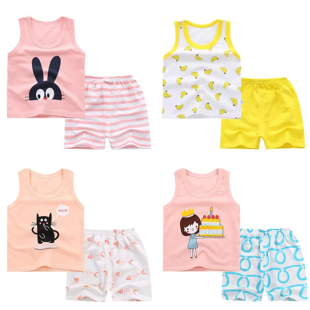 Summer 2pcs Suits Baby Boy Clothing Set Cartoon Boys Girls Vest Clothes Set Cotton Sleeveless Sports T Shirts Toddler Shorts
Summer 2pcs Suits Baby Boy Clothing Set Cartoon Boys Girls Vest Clothes Set Cotton Sleeveless Sports T Shirts Toddler Shorts