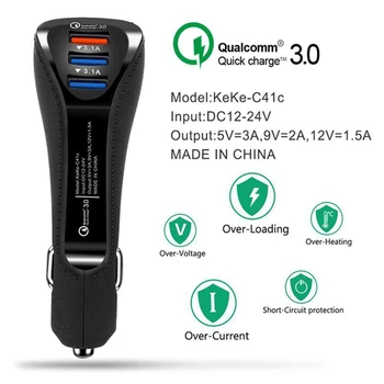 3.1A QC3.0 three USB Ports Newly Car Fast Charger Universal Phone Quick Charger Portable USB Charging ABS Fits for Samsung
3.1A QC3.0 three USB Ports Newly Car Fast Charger Universal Phone Quick Charger Portable USB Charging ABS Fits for Samsung