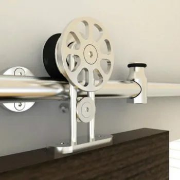 (Free Shipping)2.5m European style spoke wheel top mounted stainless steel rolling wood door hardware barn hanger roller track
(Free Shipping)2.5m European style spoke wheel top mounted stainless steel rolling wood door hardware barn hanger roller track