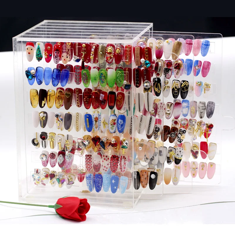 2018 New Fashion design Nail gel display Box Clear Acrylic Display shelf Nail sample display shelf
2018 New Fashion design Nail gel display Box Clear Acrylic Display shelf Nail sample display shelf