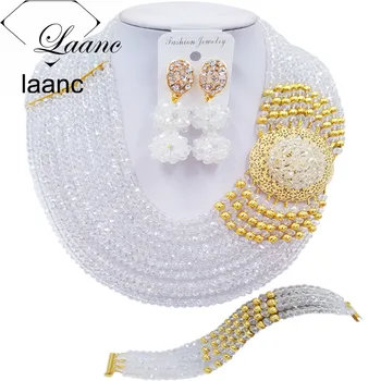 Laanc Fashion Transparent African Jewelry Set Nigerian Beads Wedding Necklace Set Bridal Jewelry Sets DBPH012
Laanc Fashion Transparent African Jewelry Set Nigerian Beads Wedding Necklace Set Bridal Jewelry Sets DBPH012