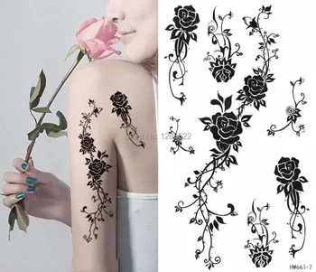 3sheets 10*17.5cm DIY Temporary Tattoo Waterproof Floweral Black Henna Tattoo Sticker Women Body Art
3sheets 10*17.5cm DIY Temporary Tattoo Waterproof Floweral Black Henna Tattoo Sticker Women Body Art