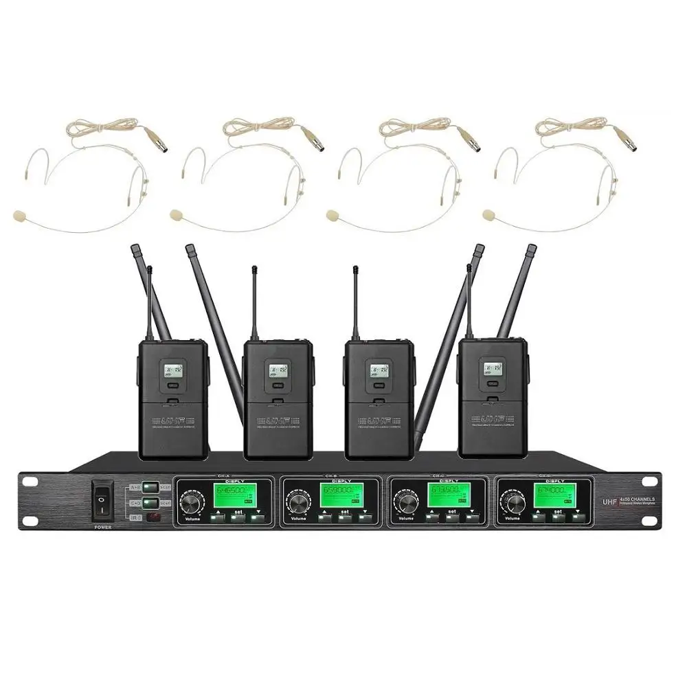 Bolymic UHF Four Channel Wireless Speech Headset Microphone System Wireless Headset mic
Bolymic UHF Four Channel Wireless Speech Headset Microphone System Wireless Headset mic